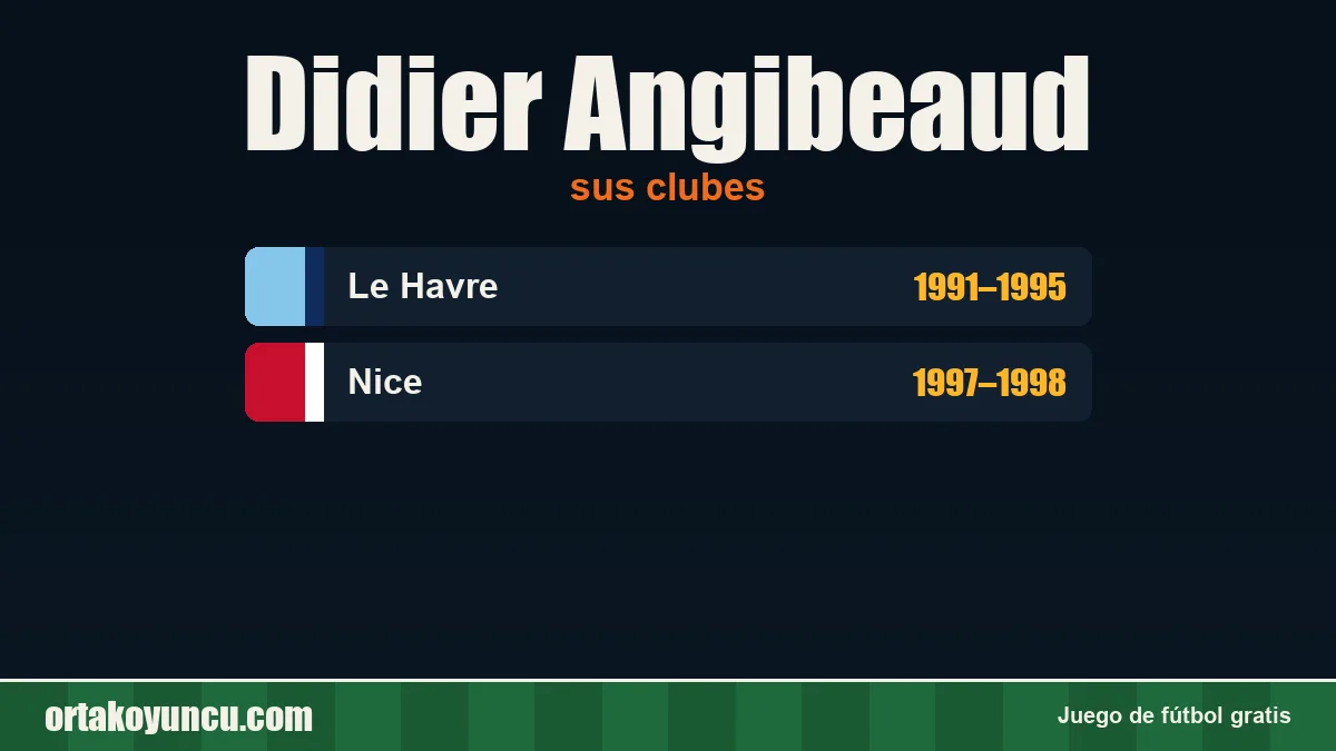 Didier Angibeaud: clubes y años