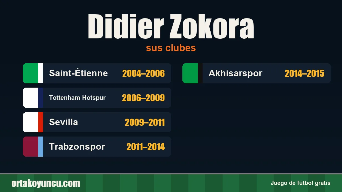 Didier Zokora: clubes y años