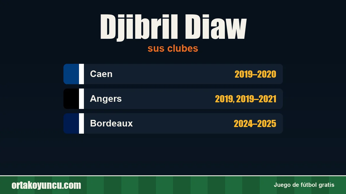 Djibril Diaw: clubes y años