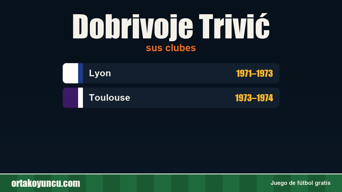 Dobrivoje Trivić: clubes y años