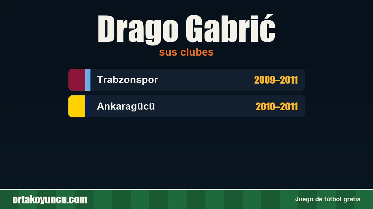 Drago Gabrić: clubes y años
