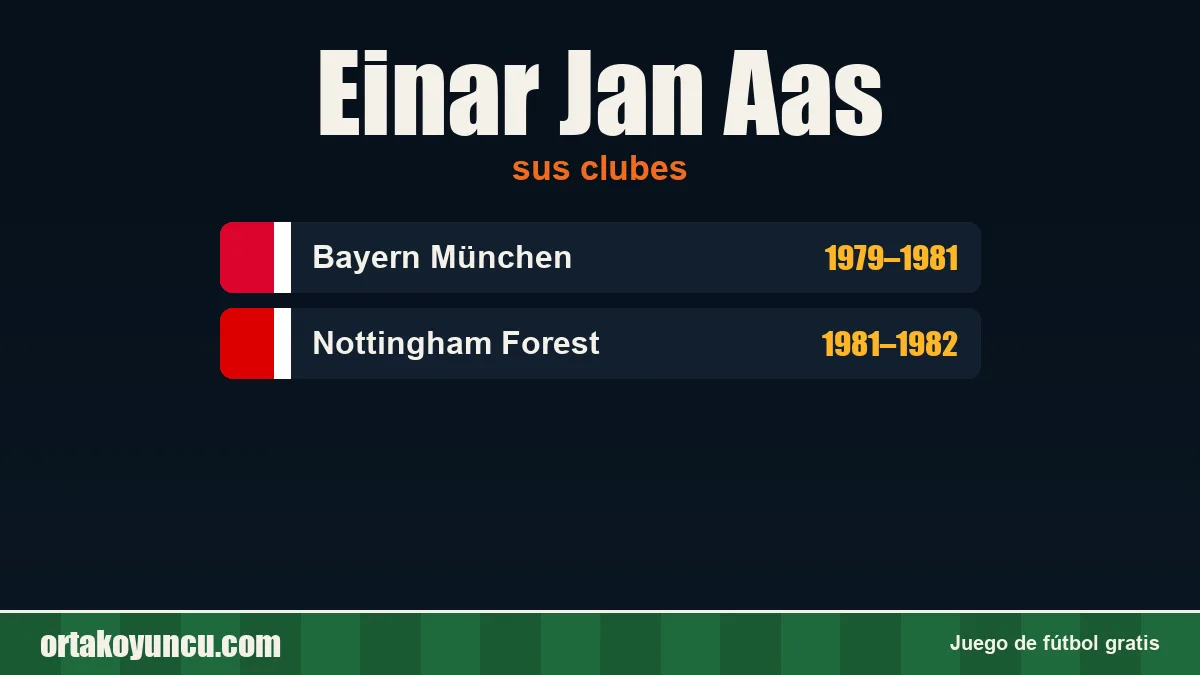 Einar Jan Aas: clubes y años