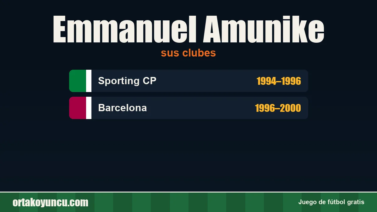Emmanuel Amunike: clubes y años