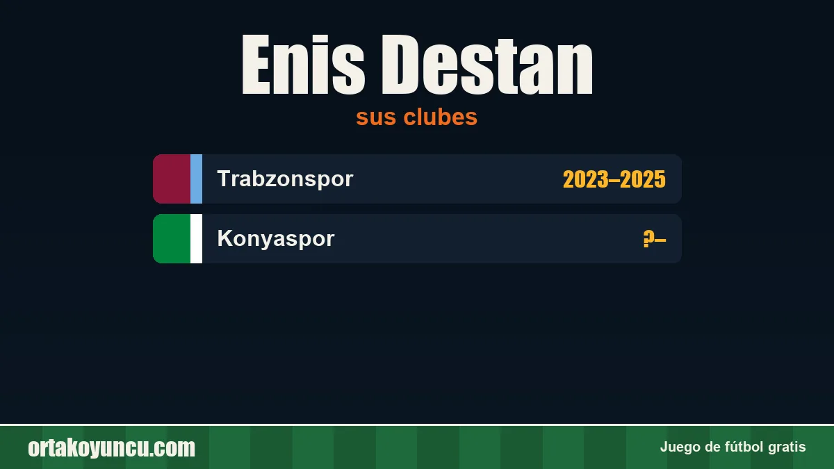 Enis Destan: clubes y años
