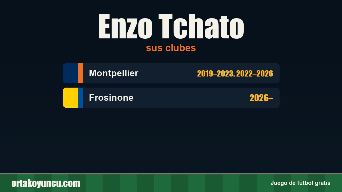 Enzo Tchato: clubes y años