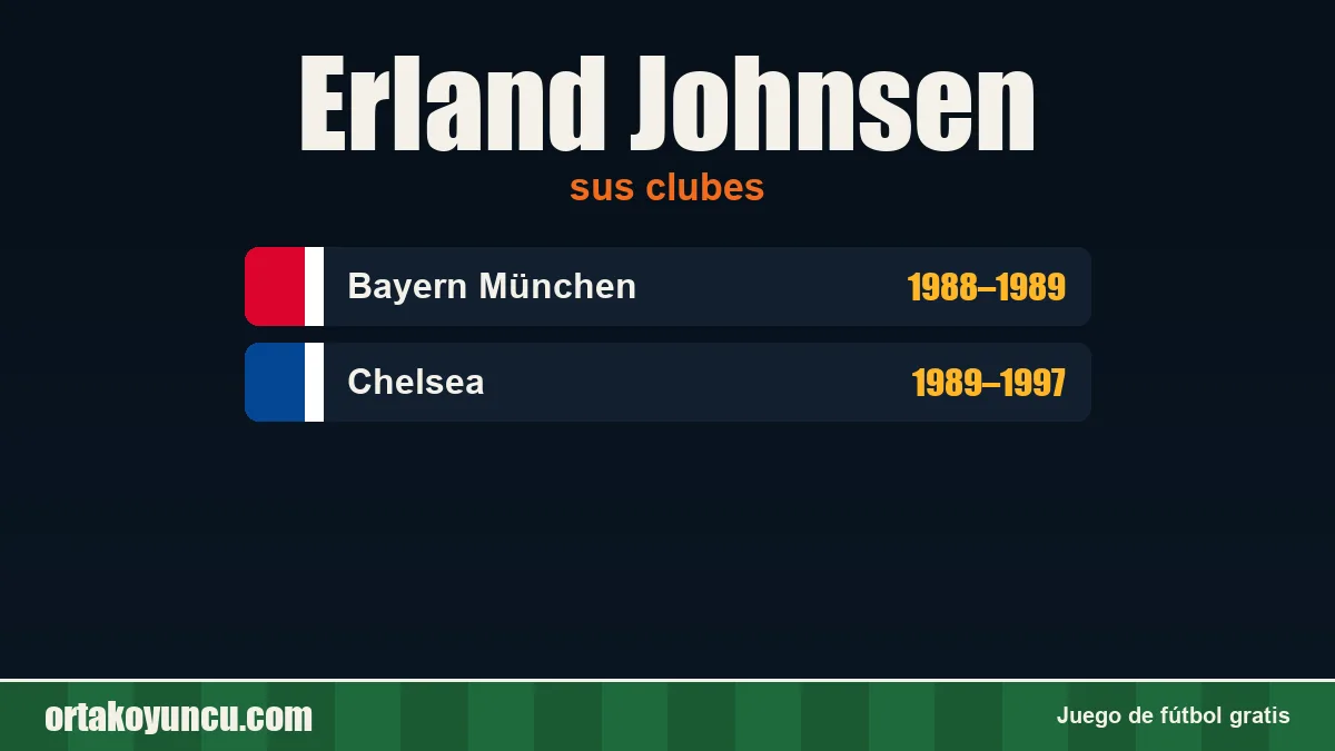 Erland Johnsen: clubes y años