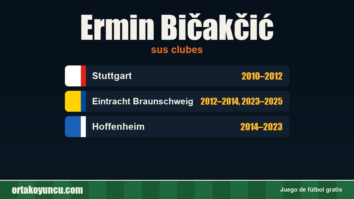 Ermin Bičakčić: clubes y años