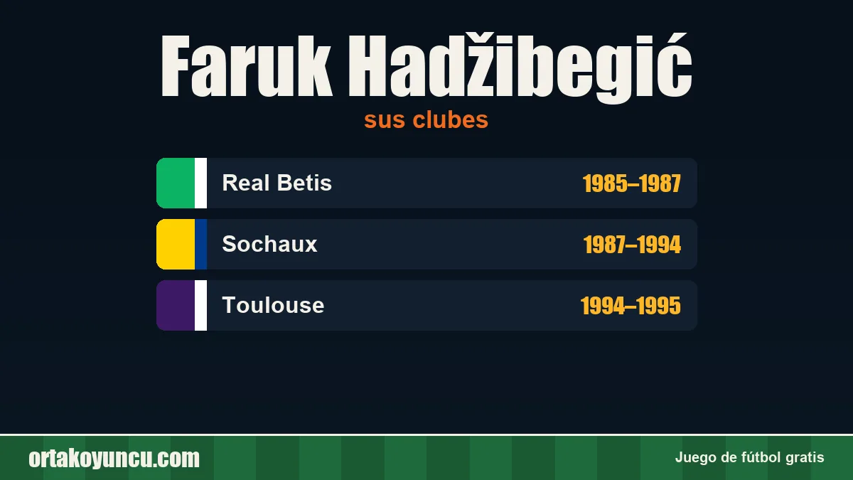 Faruk Hadžibegić: clubes y años
