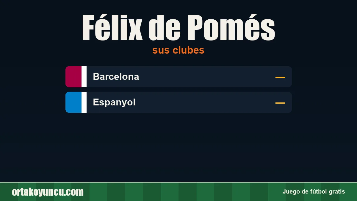 Félix de Pomés: clubes y años