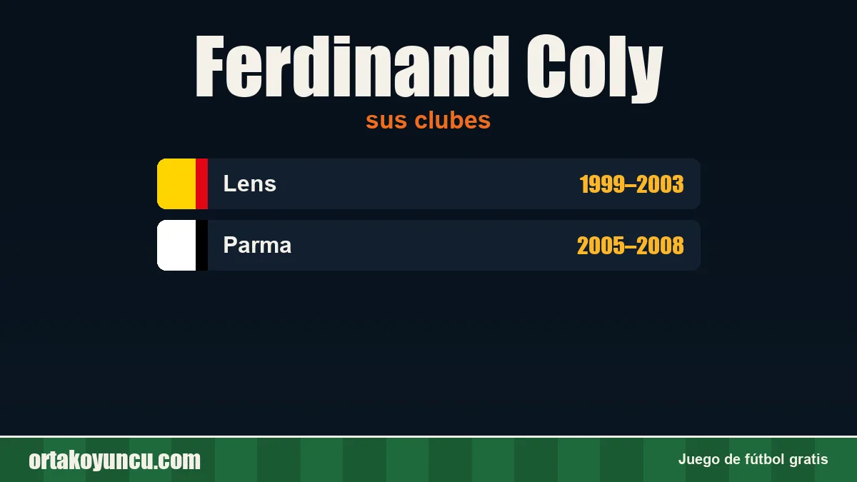 Ferdinand Coly: clubes y años