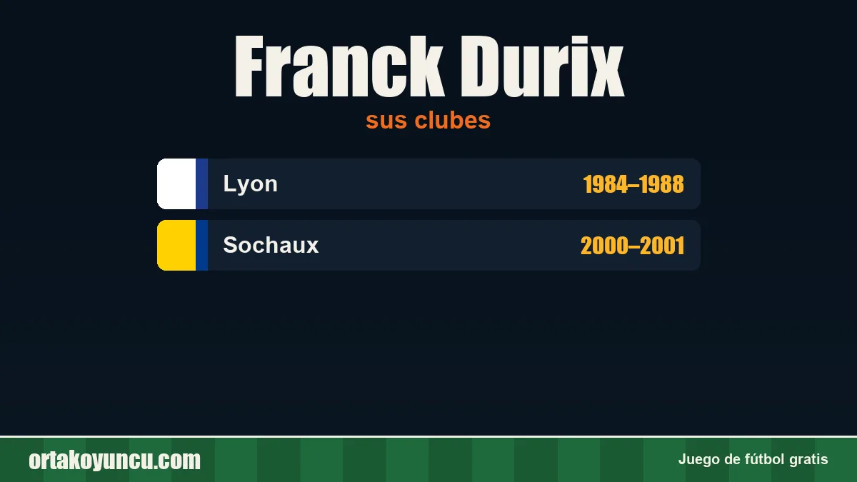 Franck Durix: clubes y años