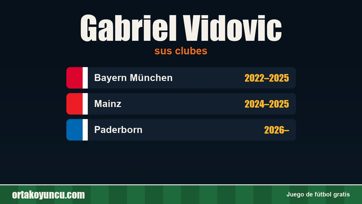 Gabriel Vidovic: clubes y años