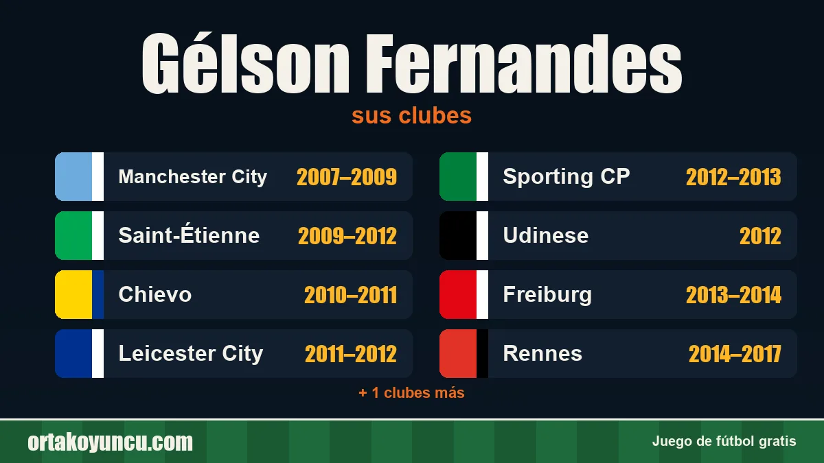 Gélson Fernandes: clubes y años