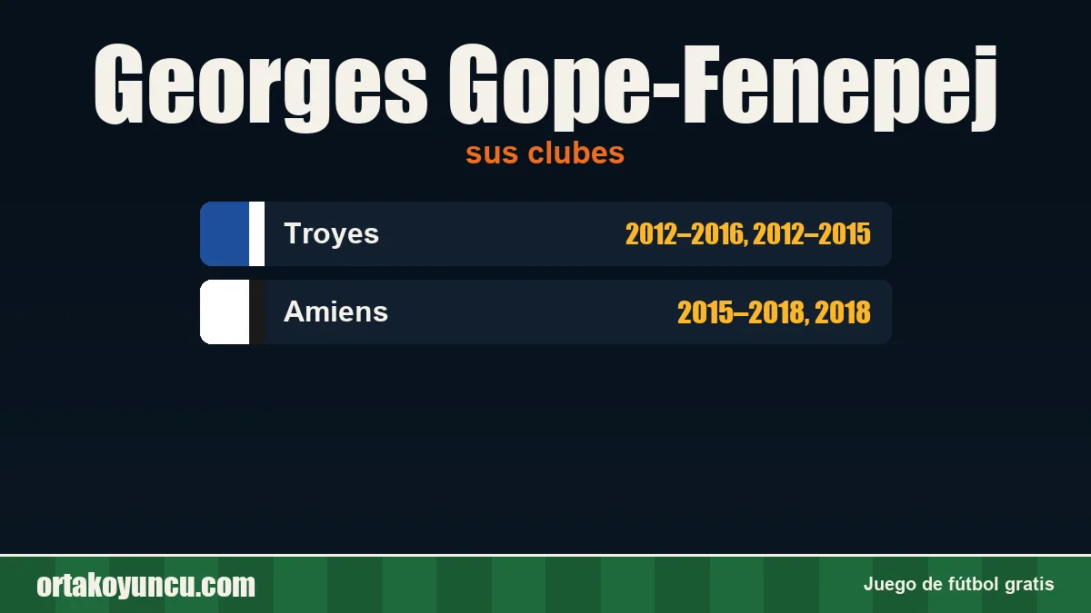 Georges Gope-Fenepej: clubes y años
