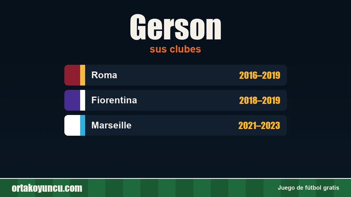 Gerson: clubes y años