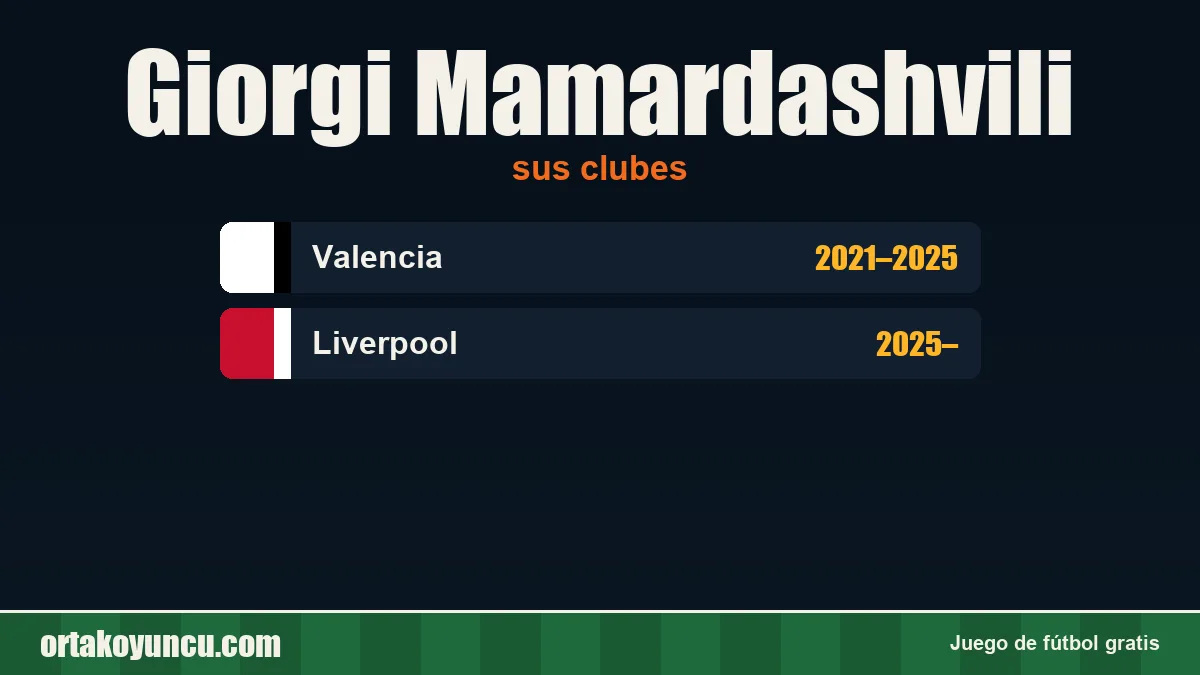 Giorgi Mamardashvili: clubes y años