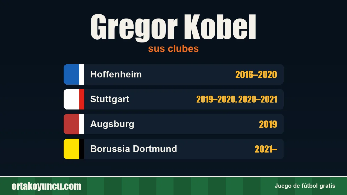 Gregor Kobel: clubes y años