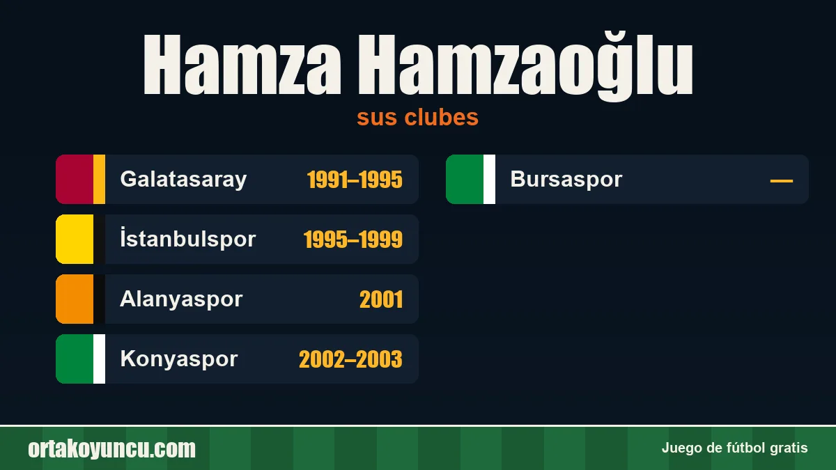 Hamza Hamzaoğlu: clubes y años