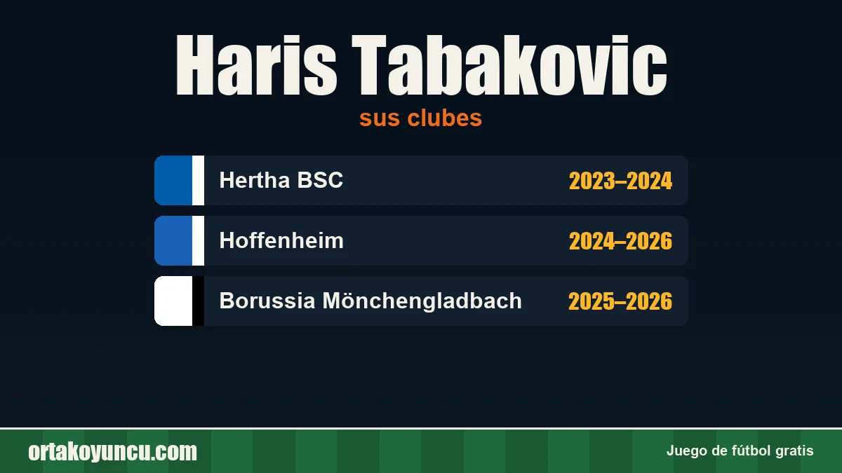 Haris Tabakovic: clubes y años