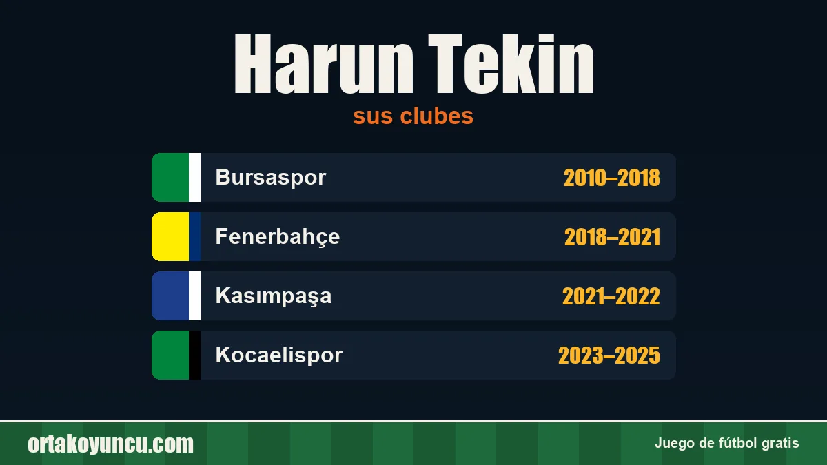 Harun Tekin: clubes y años