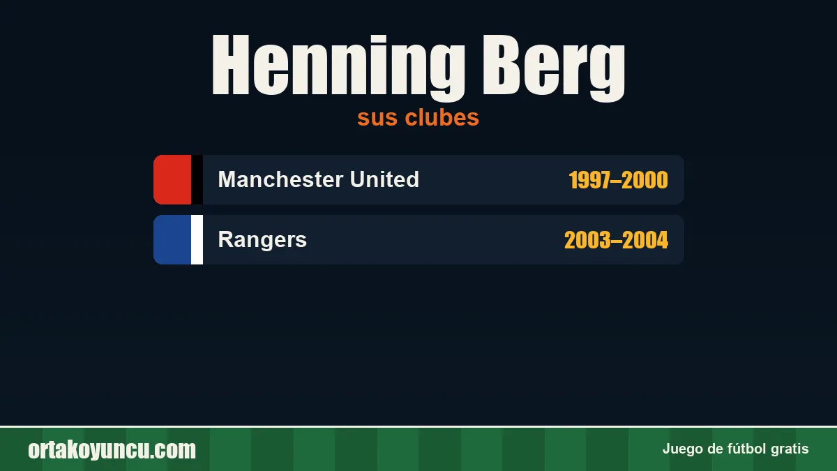 Henning Berg: clubes y años