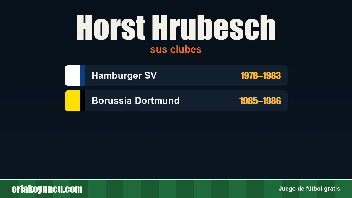 Horst Hrubesch: clubes y años