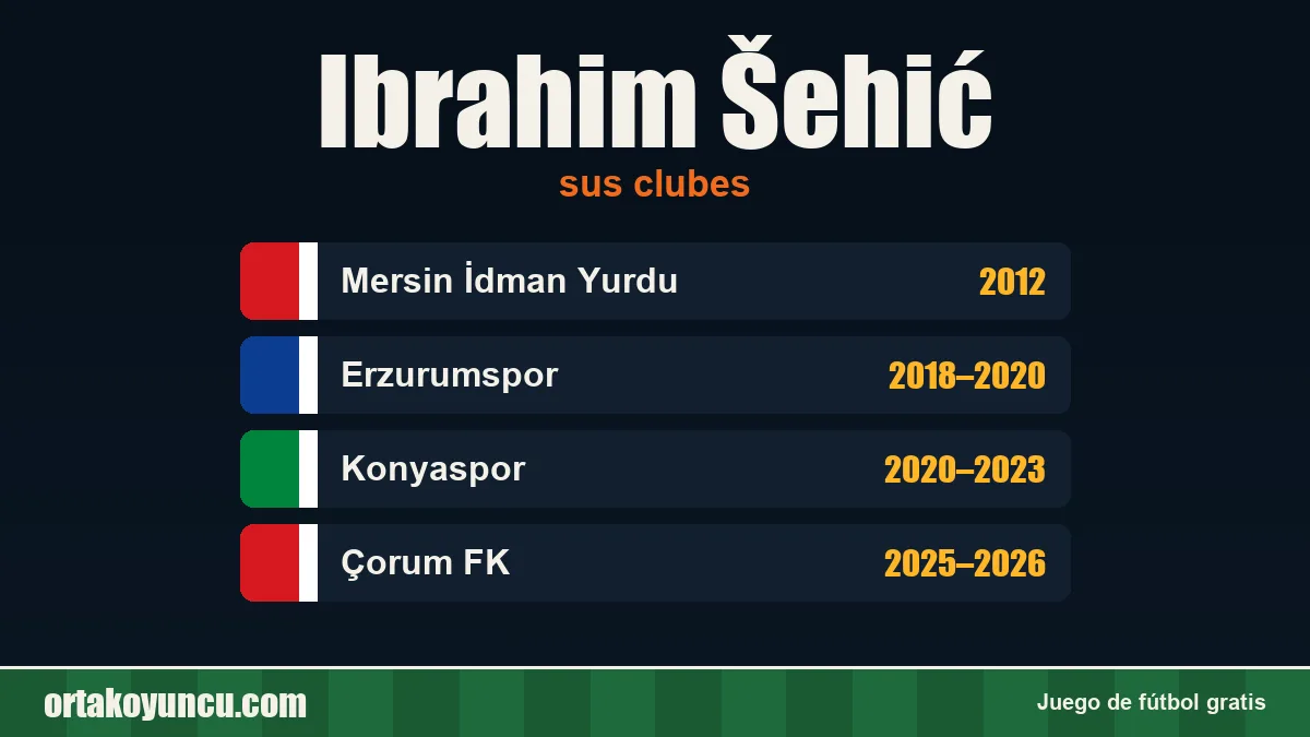 Ibrahim Šehić: clubes y años
