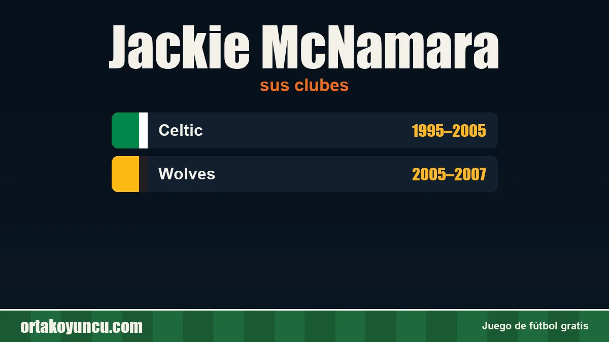 Jackie McNamara: clubes y años