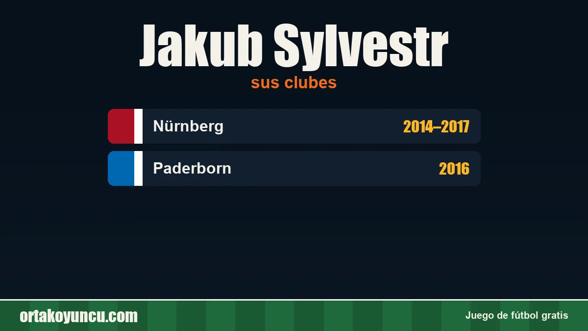 Jakub Sylvestr: clubes y años