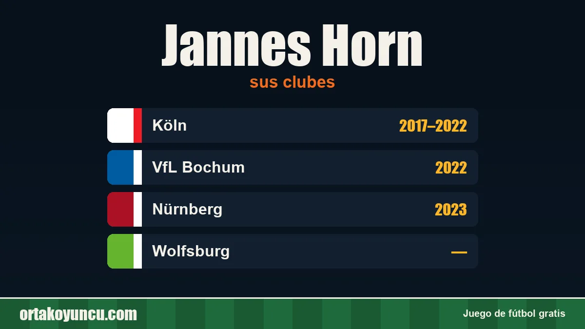 Jannes Horn: clubes y años