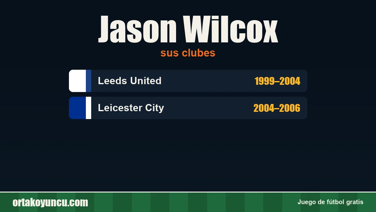 Jason Wilcox: clubes y años