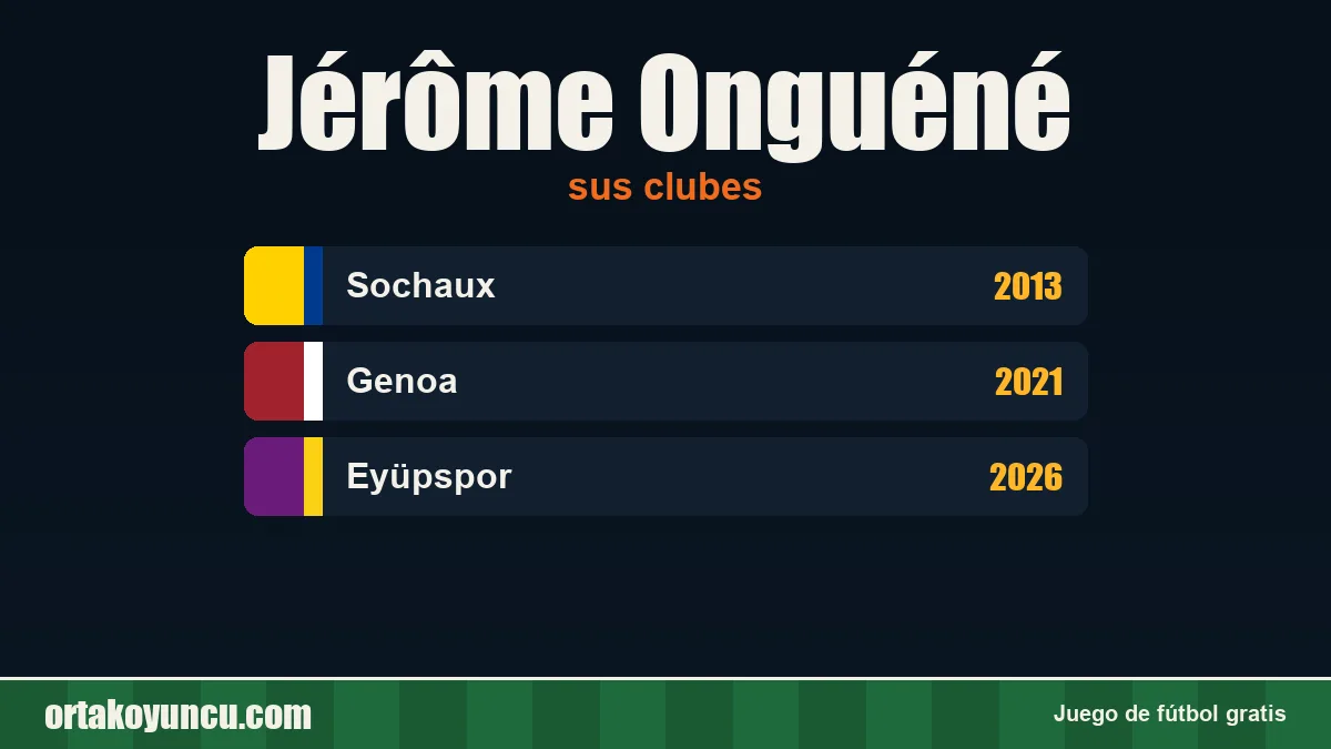 Jérôme Onguéné: clubes y años