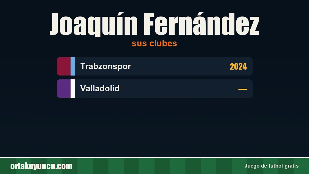 Joaquín Fernández: clubes y años