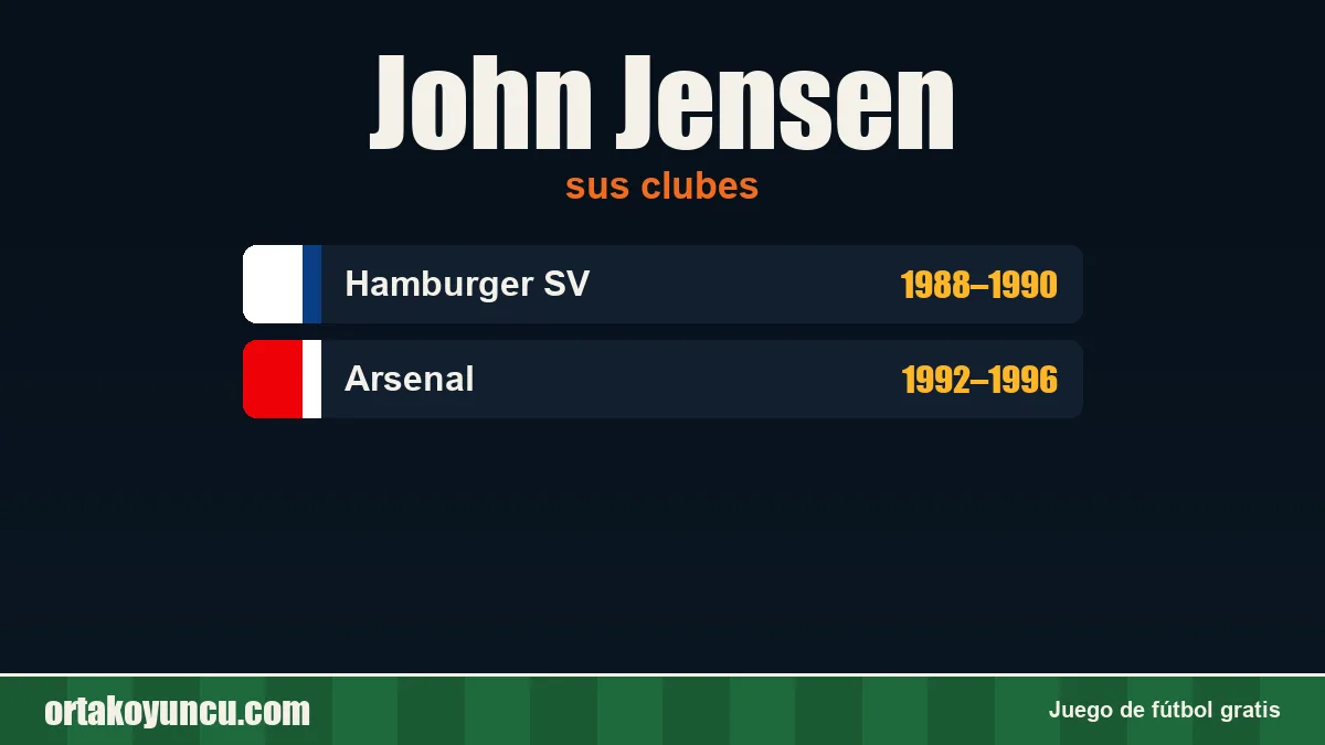 John Jensen: clubes y años