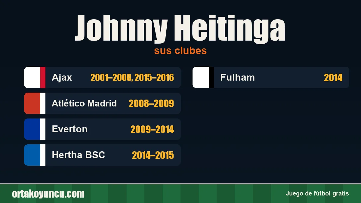Johnny Heitinga: clubes y años