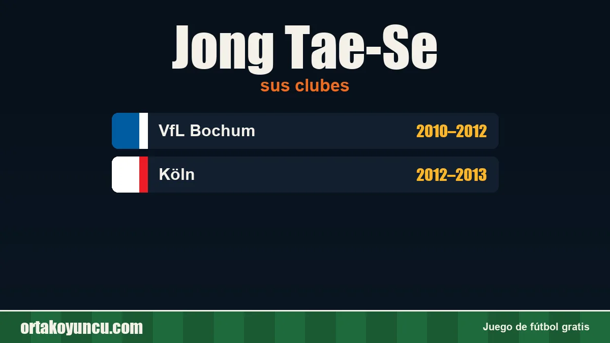 Jong Tae-Se: clubes y años