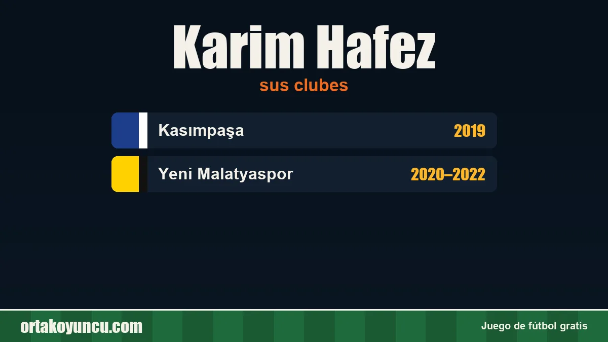 Karim Hafez: clubes y años