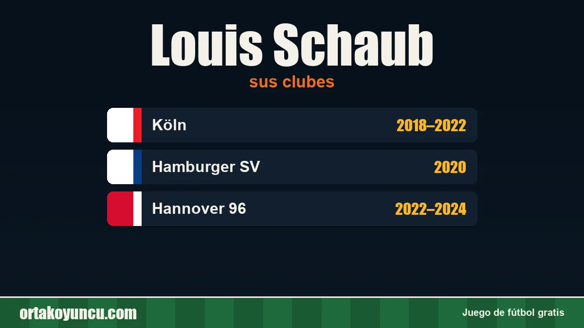 Louis Schaub: clubes y años