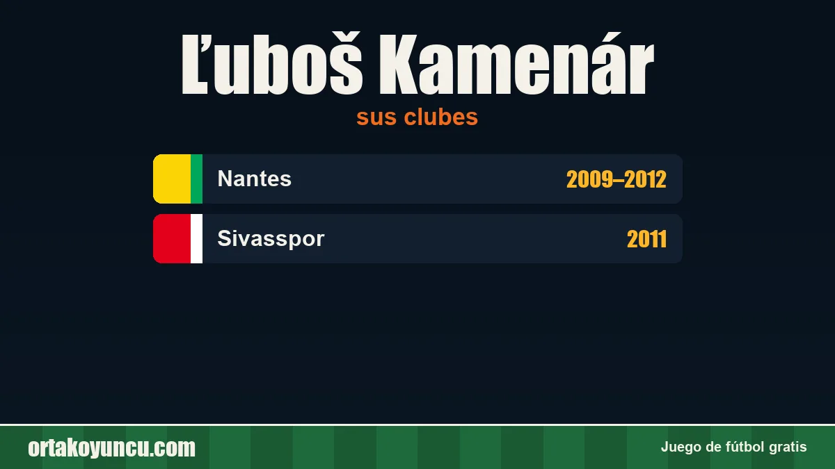 Ľuboš Kamenár: clubes y años