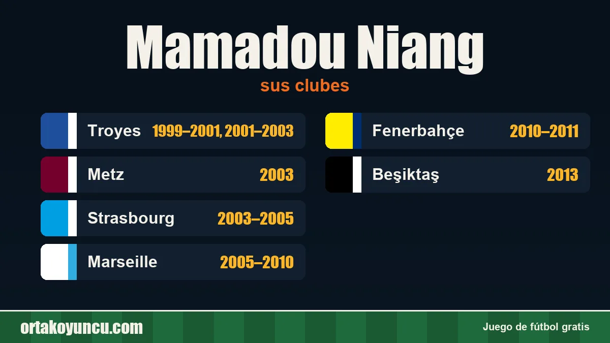 Mamadou Niang: clubes y años