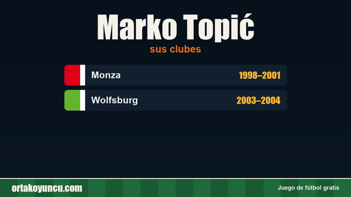 Marko Topić: clubes y años