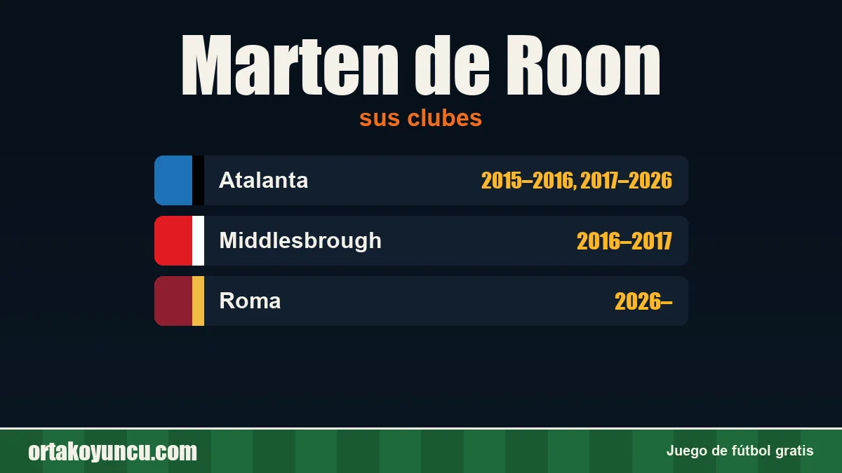 Marten de Roon: clubes y años