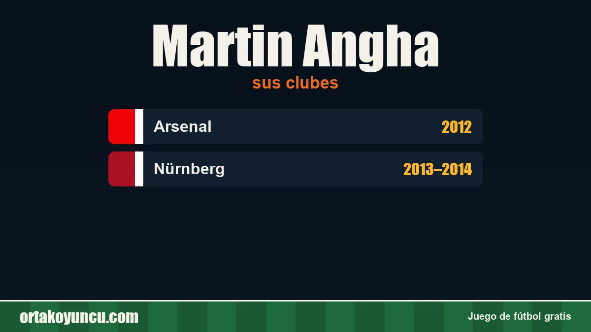 Martin Angha: clubes y años
