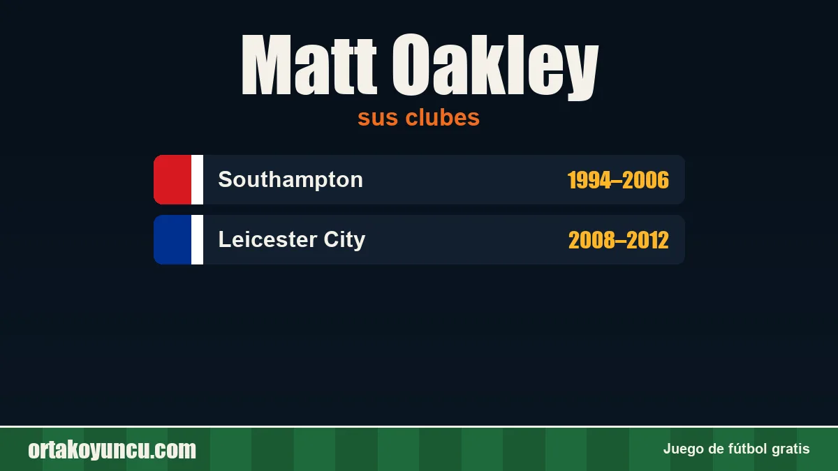 Matt Oakley: clubes y años