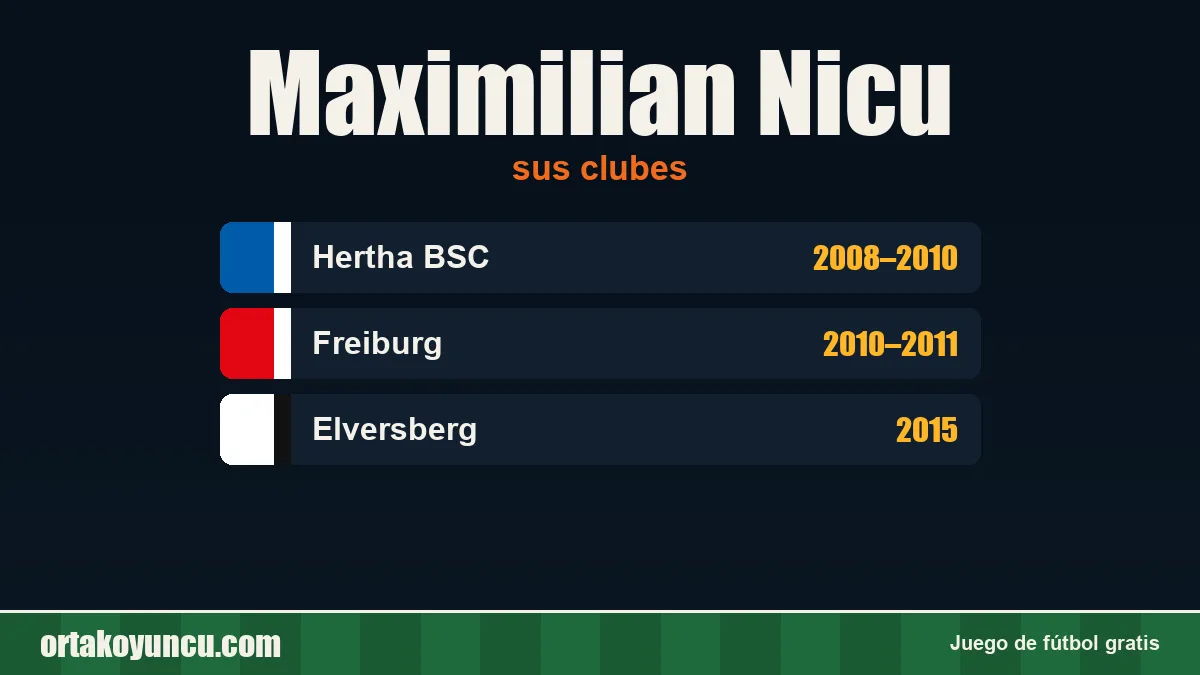 Maximilian Nicu: clubes y años