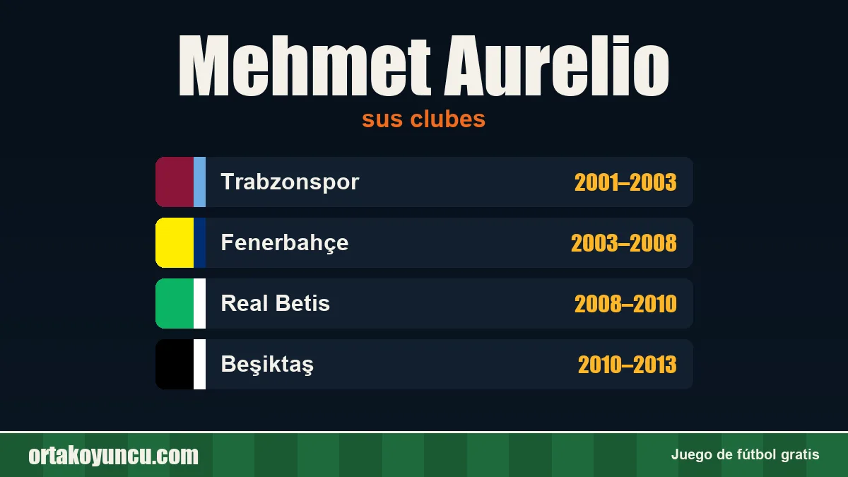 Mehmet Aurelio: clubes y años