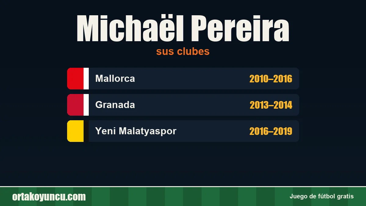 Michaël Pereira: clubes y años