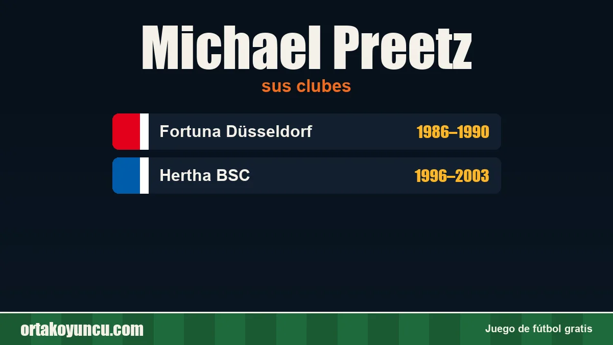 Michael Preetz: clubes y años