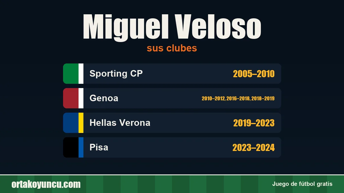 Miguel Veloso: clubes y años