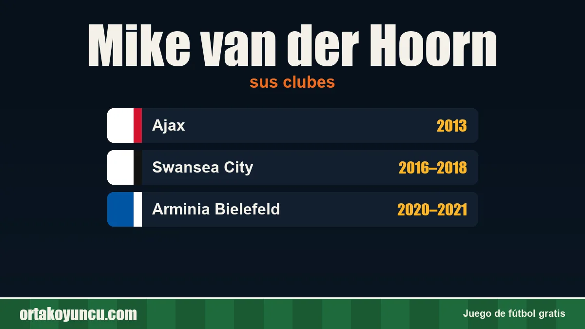 Mike van der Hoorn: clubes y años